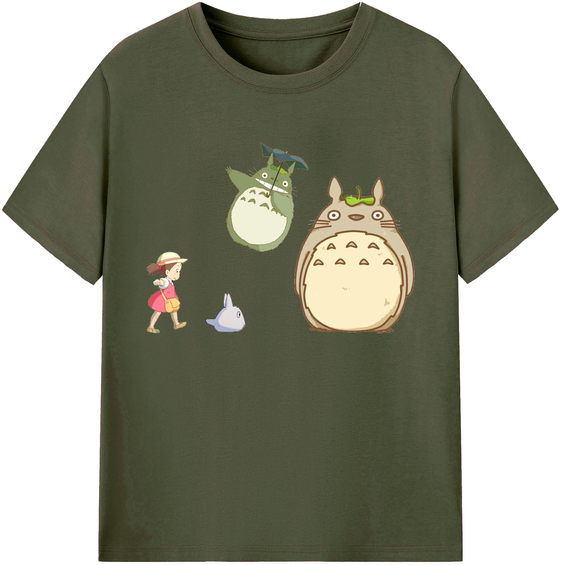 （画像用） となりのトトロ 草壁メイ 草壁サツキ My Neighbor Totoro Satsuki Kusakabe Mei Kusakabe 綿100％ メンズ半袖Tシャツ｜肌触りやわらか＆通気性